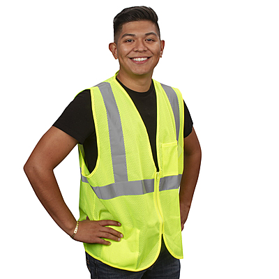 Cordova VZ261 Type R Class 2 Mesh Zipper Safety Vest